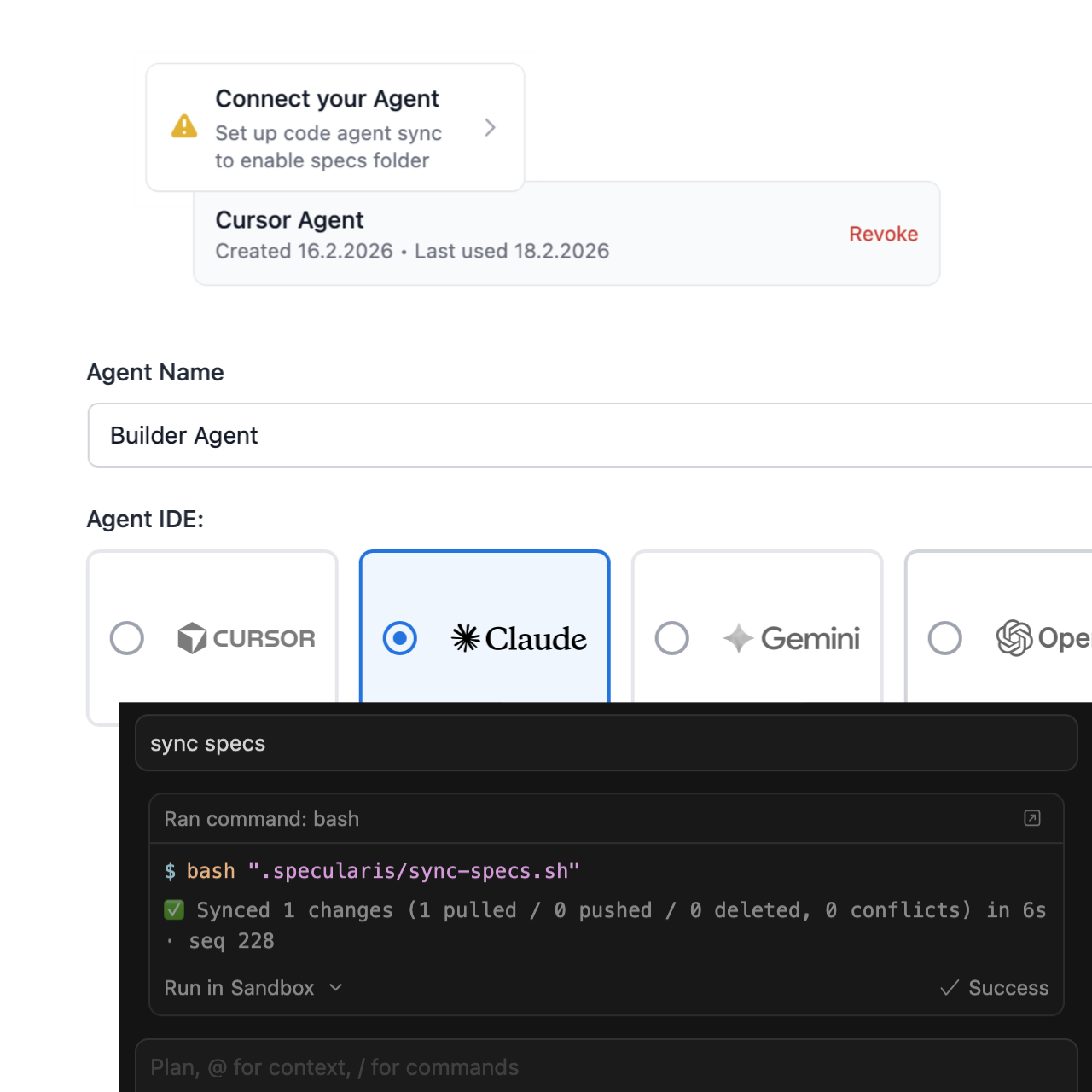 Connect your agent to Specularis